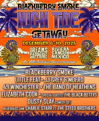 Cartel del festival High Tide Getaway 2025 en Dreams Sapphire Resort, Puerto Morelos, del 6 al 10 de diciembre