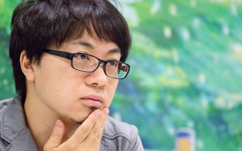 Makoto Shinkai, director japonés de la película Your Name, durante una entrevista.